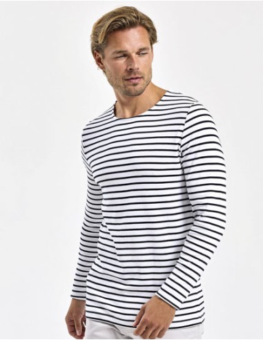 ASQ-AQ070-Mens Marinière Coastal Long Sleeve Tee